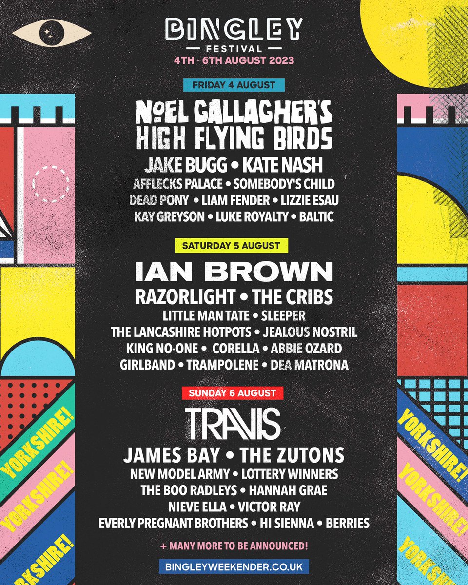 Delighted to be on the bill at this years Bingley Festival in Yorkshire. Sat 5th August, see you there folks.😎