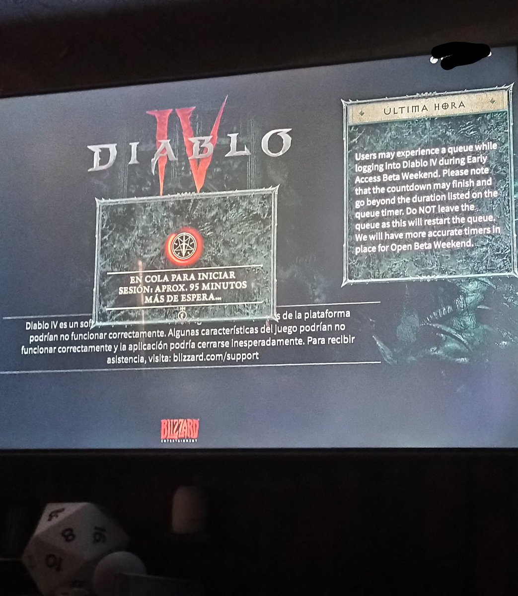 MJ_Gijon's tweet image. Juegas 5 minutos, te echa, tras taitantos intentos para entrar de nuevo, una maravillosa cola de 95 minutos. 
¿¿ Deja vu del #Error37 ?? 

@Diablo_ES @Blizzard_Ent @Diablo 
#DiabloIV