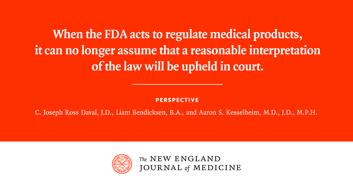 The FDA has long conducted its oversight of prescription drugs and other products with deference from courts. But mounting judicial skepticism of agency authority threatens to upend this norm. nej.md/3J8jKx0