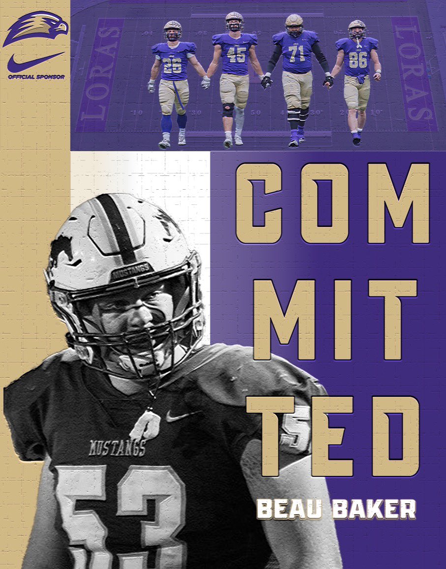Excited to announce that I will be continuing my academic and athletic career at Loras College! Go Duhawks! <a href="/LorasCollegeFB/">Loras Football</a>