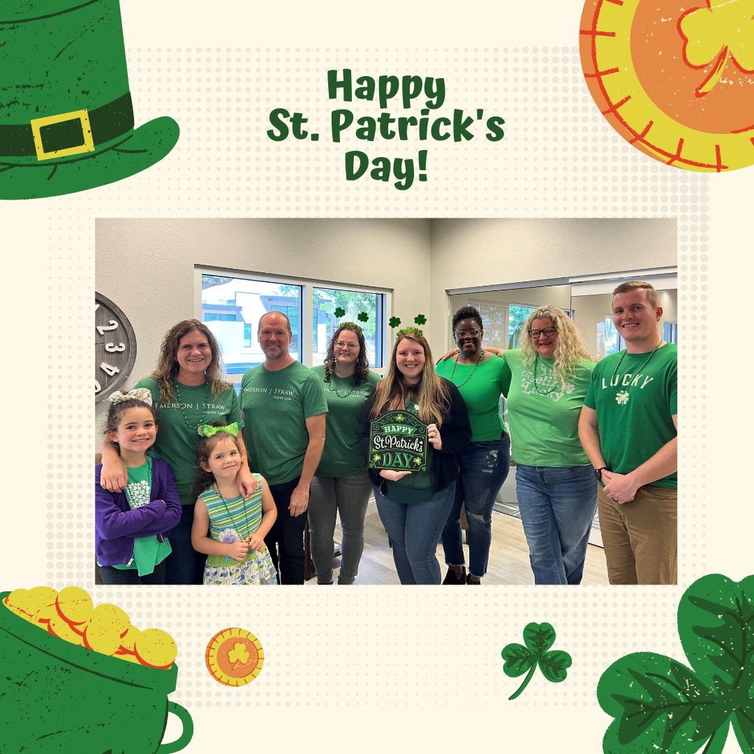 You don't need luck with a team like this! Happy St. Patrick's Day from Emerson Straw!  

#personalinjurylawyer #emersonstraw #personalinjury #medicalmalpractice #personalinjurylawfirm #personalinjuryfirm #caraccidentattorney #staugustineattorney #stpattys #stpatricksday