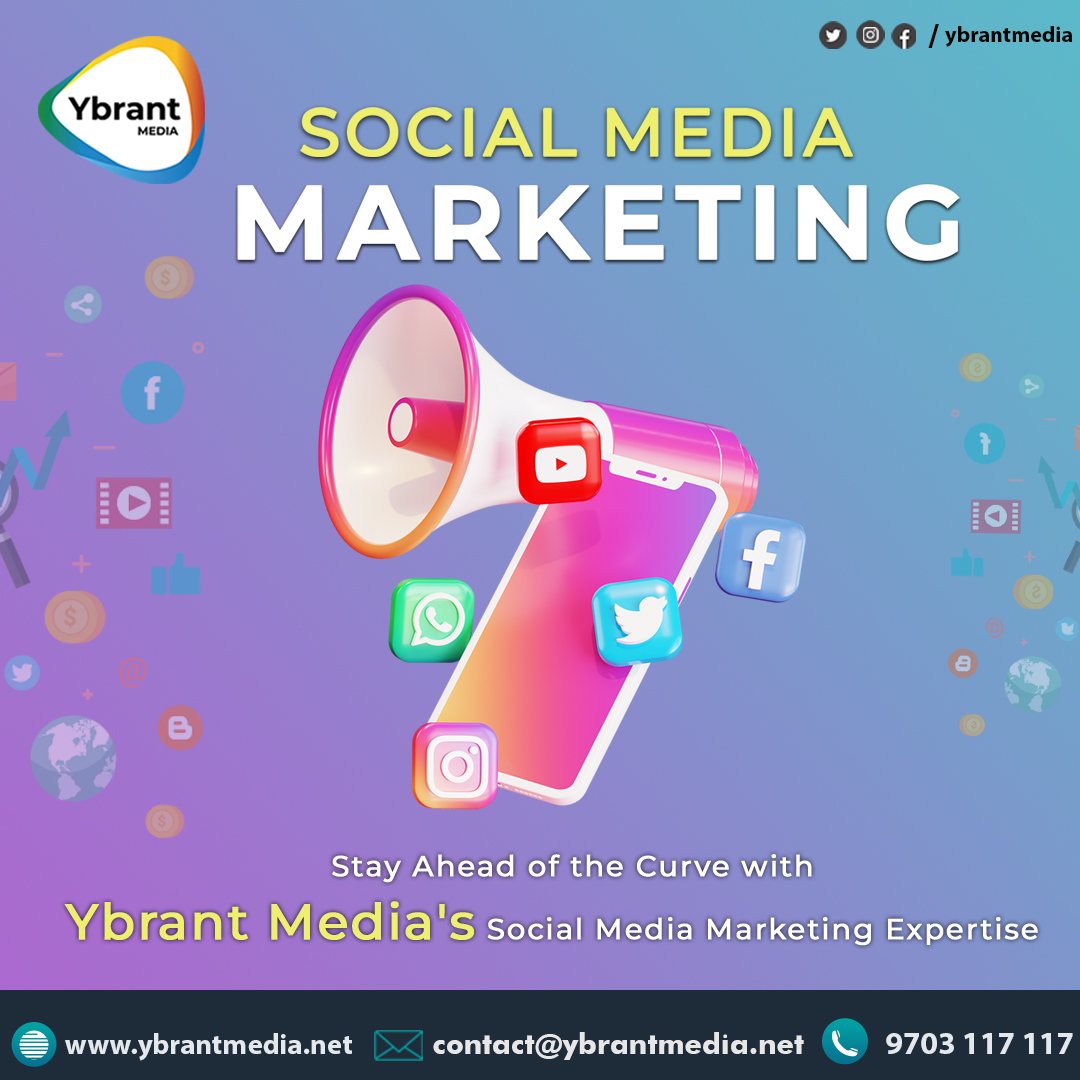 YbrantMedia's tweet photo. Elevate your #socialmedia game with #YbrantMedia's marketing services! 💡💻📈 Our experts will help you create engaging content and build your online presence. Follow us for expert tips and insights. Let's grow together! 🚀🌟

#socialmediamarketing #businessgrowth https://t.co/k3phjc6xSR