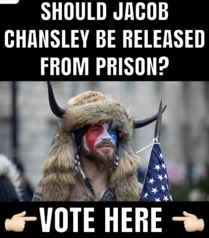 Should Jacob Chansley be released from prison? #J6politicalprisoners @JackMedia7
YES or NO?

17PLUS WORLDWIDE 17PLUS.WEEBLY.COM