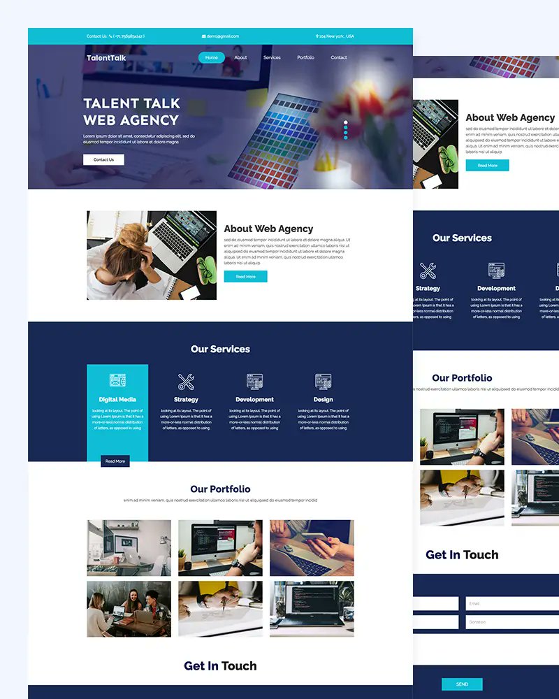 htmldotdesign's tweet image. TalentTalk – Web Agency website template - #webagency #webcompany #webdevelopment #webtemplate #webdesign #ui #website #websitedesign #html #websitetemplate #webdesigner #template #graphicdesign #html5
html.design/download/web-a…