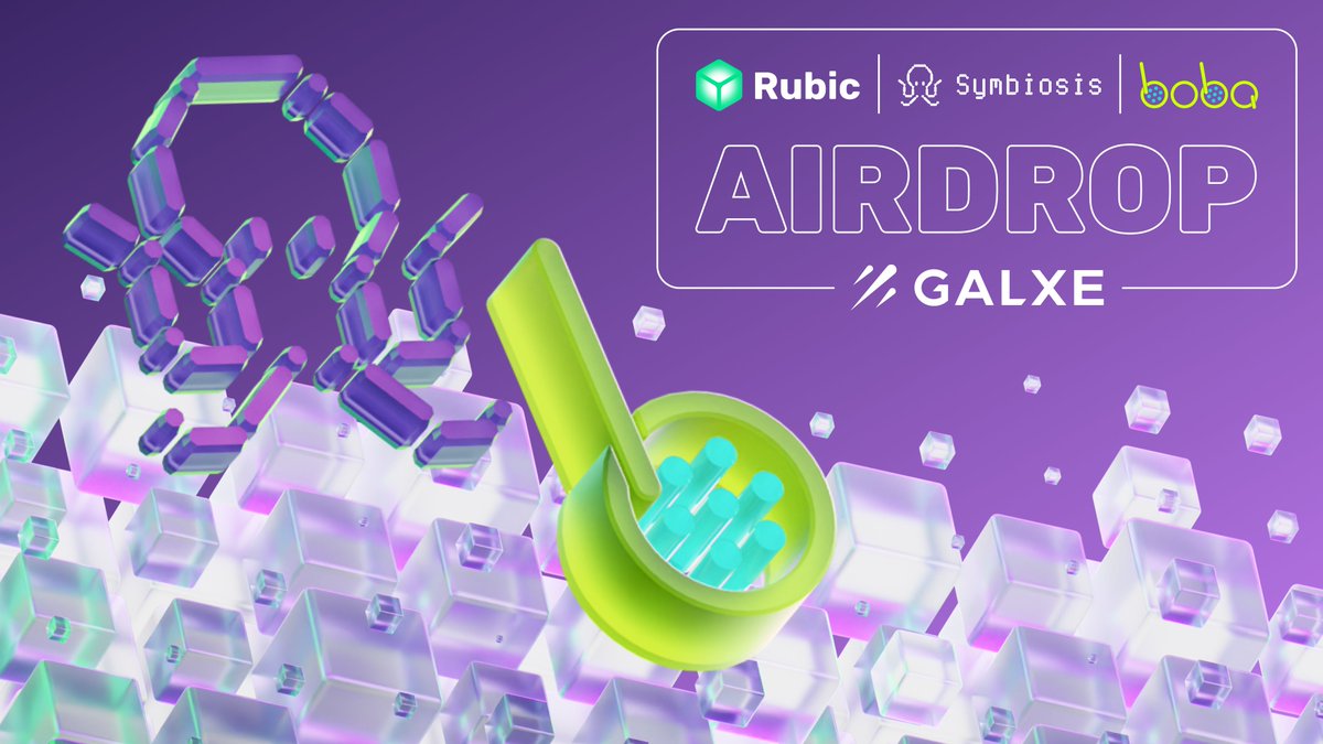 The spring season of cross-promotions &amp; #airdrops has begun! 
Next week we're holding an #Airdrop Campaign together with <a href="/symbiosis_fi/">Symbiosis</a> and <a href="/bobanetwork/">Boba Network 🧋</a> - the Ethereum L2 Optimistic Rollup! Powered by <a href="/Galxe/">Galxe</a>. 

Read full rules here: cryptorubic.medium.com/rubic-symbiosi…