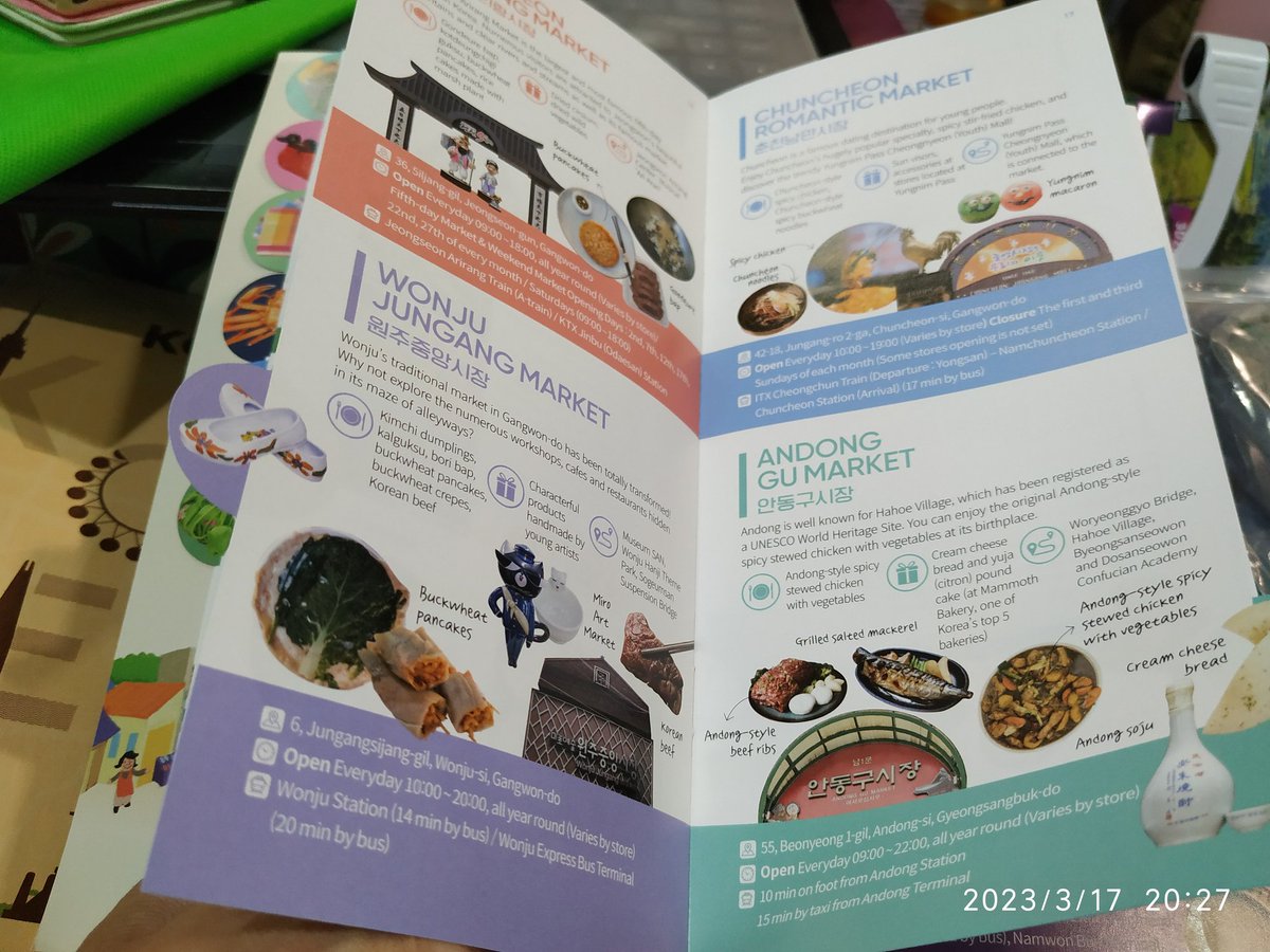 Karenlee3005's tweet image. Korea Tourism Organisation even has a cute little book of the top 20 traditional markets in Korea. Why can we have our top 20 pasar malam in Malaysia published like this??
I am so jealous.
#mattafair2023