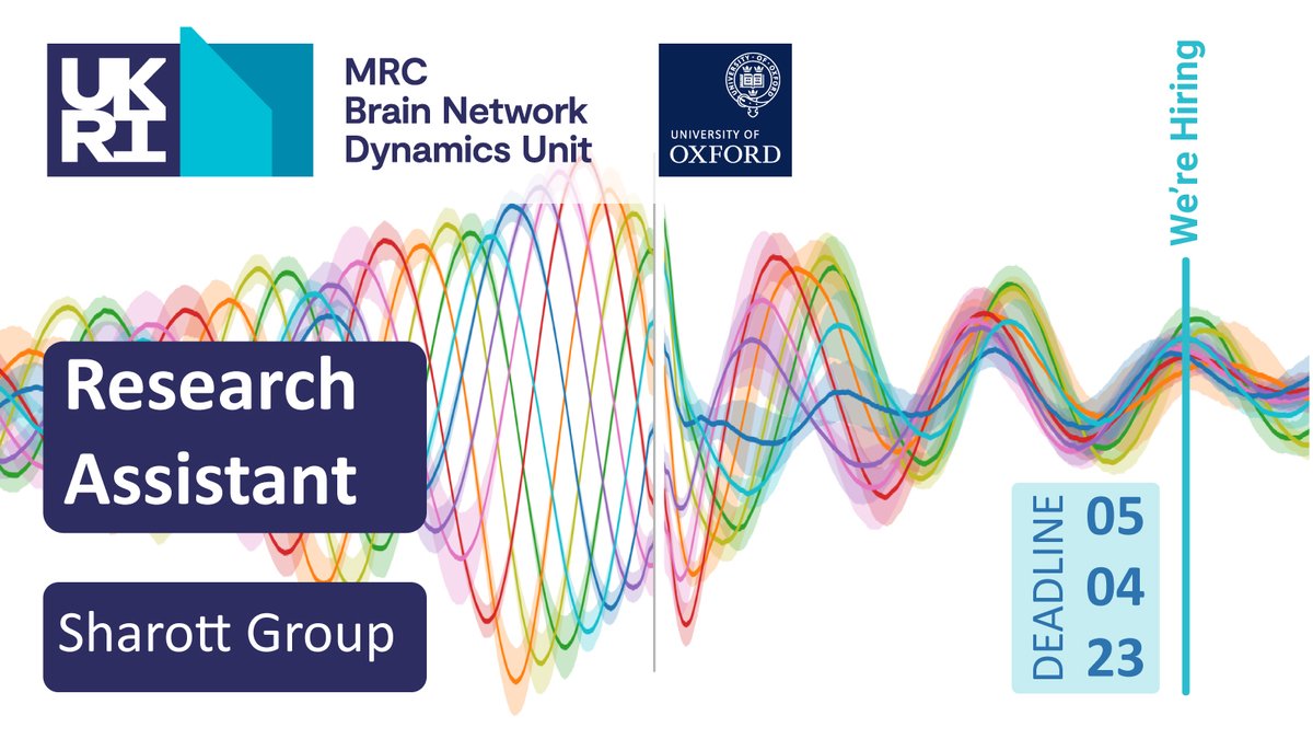 📢NEW UNIT VACANCY | Seeking Reserach Assistant to join Sharott Group @MRCBNDU to explore circuits contributing to motor control and goal-directed behaviour mrcbndu.ox.ac.uk/vacancies/rese… Closes 5 April 23. Pls RT. @NDCN @OxNeuro