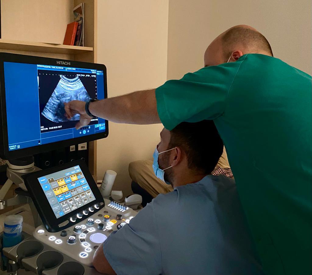 🚀  🚀 Despegando la ecografía intestinal en <a href="/DigestivoHufa/">Digestivo HU Fundación Alcorcón</a> , herramienta que nos ayudará en la toma de decisiones para nuestros pacientes de #EII . Gracias a <a href="/joaquin_poza/">Joaquin</a> por la ayuda estos meses!!