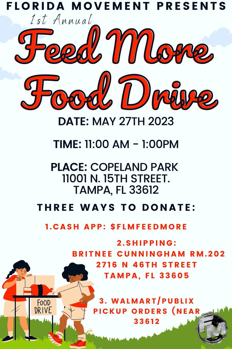 I believe @dr_hughpetty said it best… food insecurity is a thing!! Especially for these kids! Please support if you can we will be posting Amazon and Walmart links for easier ways to donate as well if you prefer to donate food versus money. #FeedMore #feedthekids #flm