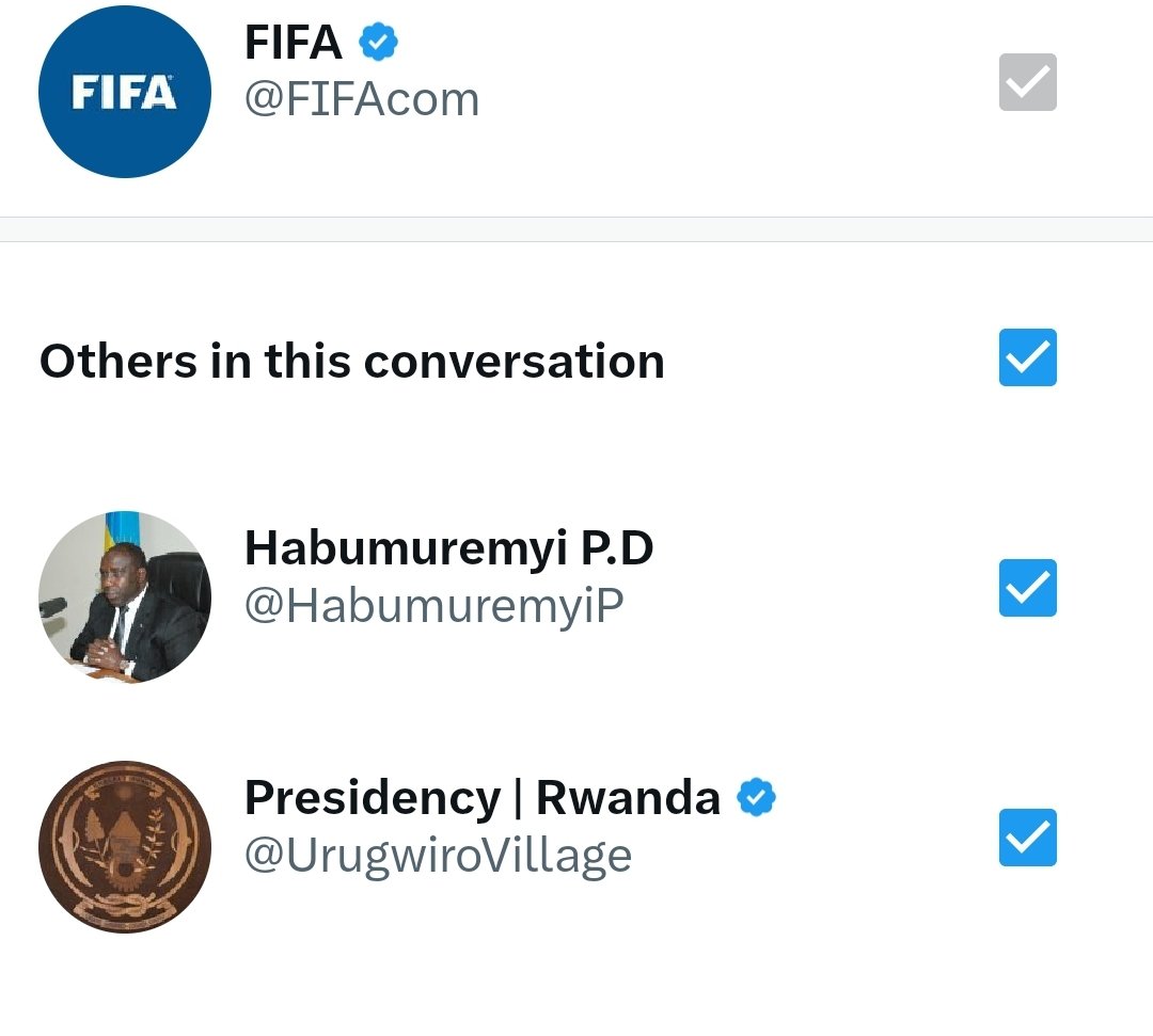 Twitege habumuremyi JD muli FIFA 

<a href="/Imforutembesa13/">Lambo Rutembesa 🇨🇩 #TeamIneza #MillenZMovement</a> @MushamboA <a href="/GitifuW/">Gitifu Sebatware</a>