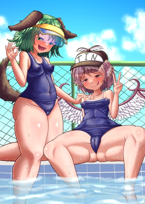 響子とミスティアのスク水撮影会 