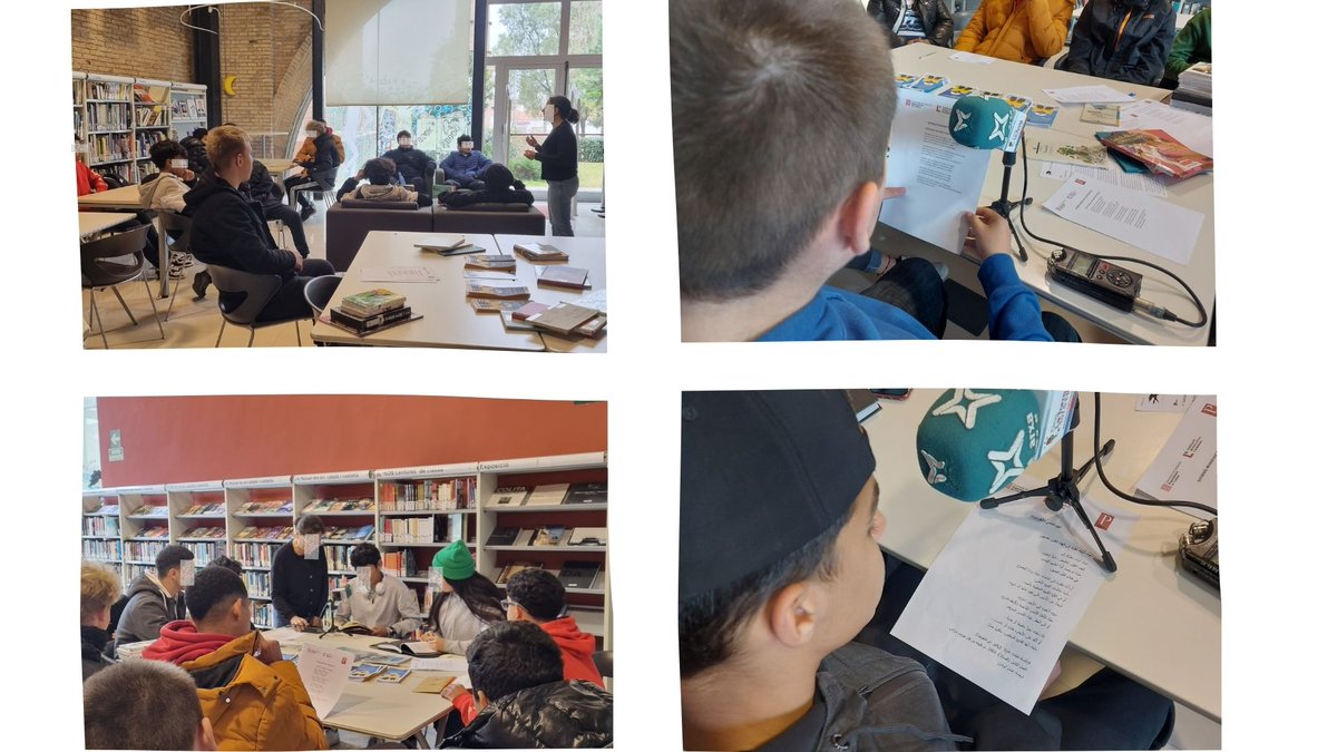 PlaEntornTDB's tweet photo. L'alumnat de l'Aula d'Acollida d'@insrdt @INS_Tdb @EscAntoniRoig #antina i #molidevent va visitar la @bibliolatorre. Van gaudir d’una visita guiada, es va fer el carnet d’usuari, van triar lectures i van fer ràdio per un dia amb @OnaLaTorre https://t.co/IDKAgZLzBD #TreballEnXarxa https://t.co/652wVuMIR9