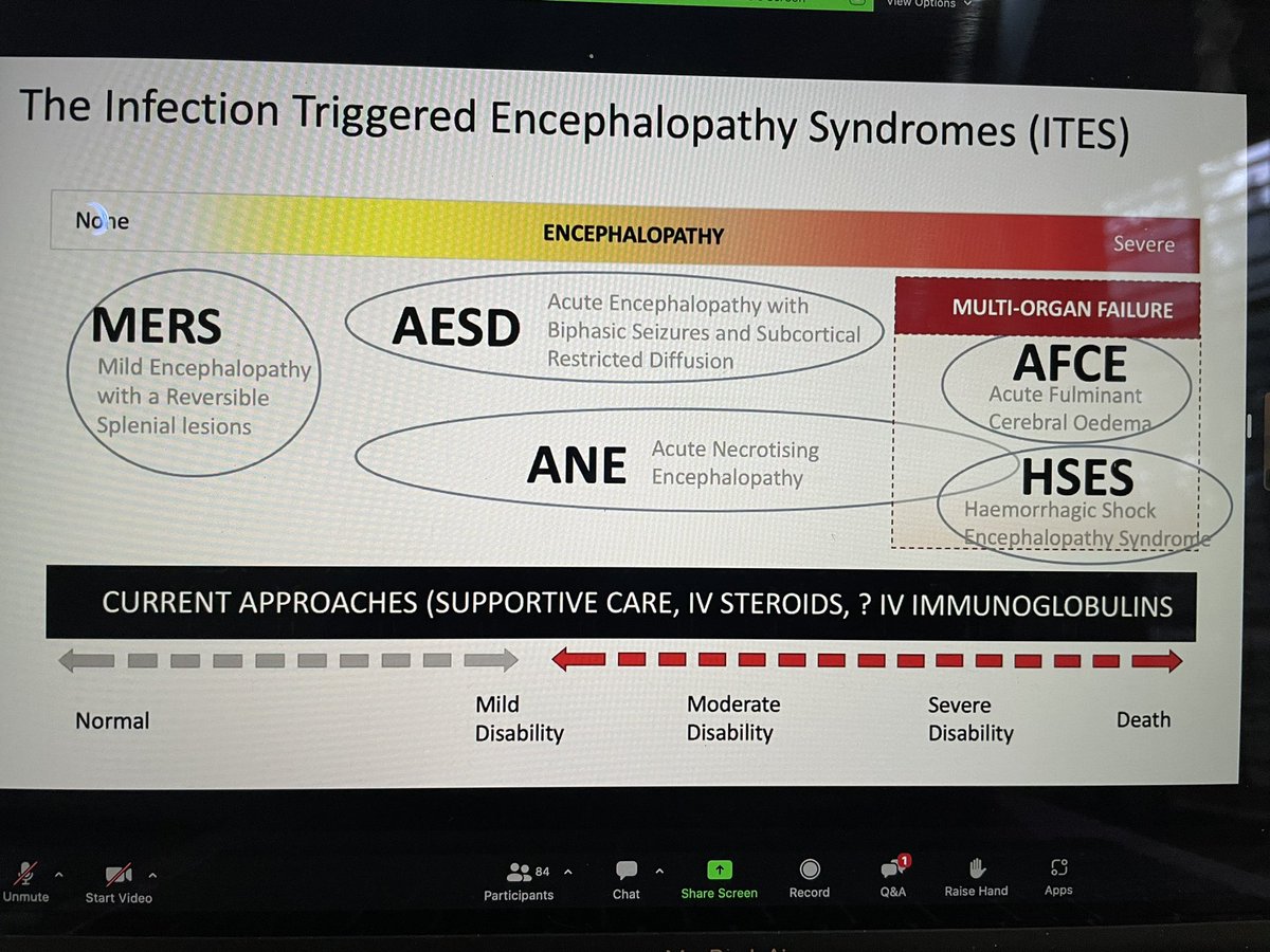 Day 2 of CRS - #terrencethomas explains how ANEC has a complex pathobiology and probably reflects hypercytokinemia in the CNS. @rakshay_shetty @LokeshLingappa @RCHPedneuro @bhat_chandrika @prabh_pedsneuro