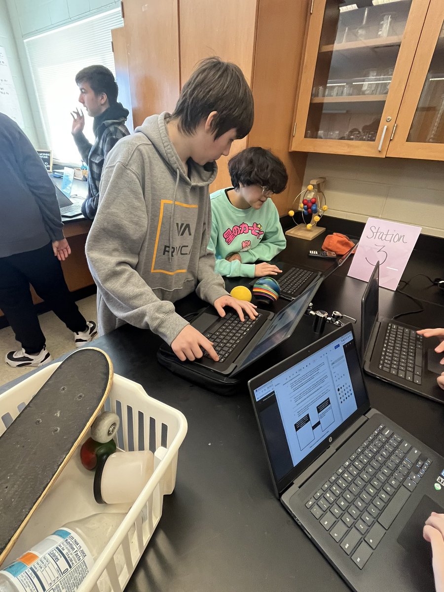 ScienceSnyder's tweet photo. The past few days we have explored each of Newton’s laws utilizing several of the lessons designed by Christa McAuliffe, the teacher who was aboard the Challenger Spaceship and even analyzed how the laws would apply in space. @CMSFalcons200 @WoodstockD200 @ChallengerCtr https://t.co/G5zby4k2uS