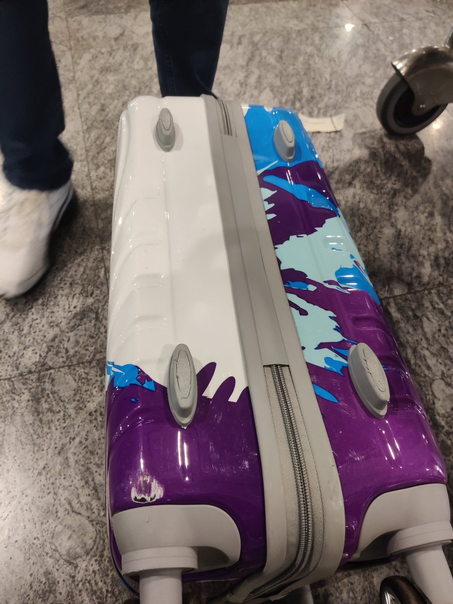 kashyap310's tweet photo. @AkasaAir My cabin bag got multiple scratches due to improper handling. I contacted staff member present over there , they said we can't do anything. What should I do with that tore bag. Hate this airline, no professionalism in staff members and very bad service. #wasteairline https://t.co/MYVItkBG5o