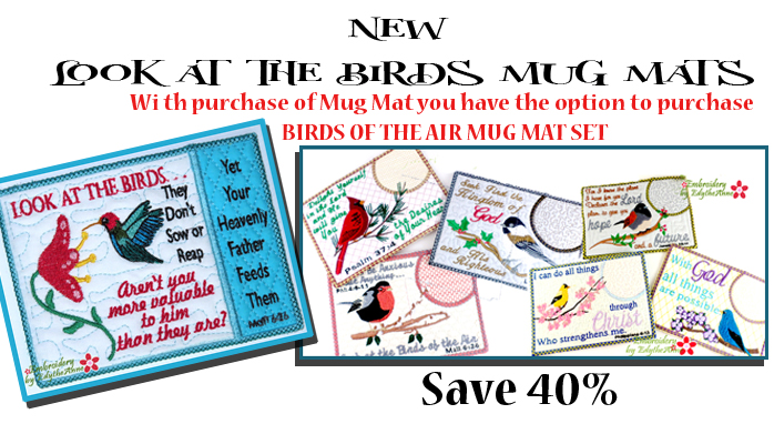 EmbroideryEdie's tweet image. NEW MUG MAT - Look at the Birds - BEAGLE CARICATURE STUFFIE AND MORE! - mailchi.mp/inthehoopembro…

#EmbroiderybyEdytheAnne  #InTheHoopMachineEmbroidery   #ITHEmbroidery  #ITH  #WordstoLiveBy #AccentPillows #Inspirational