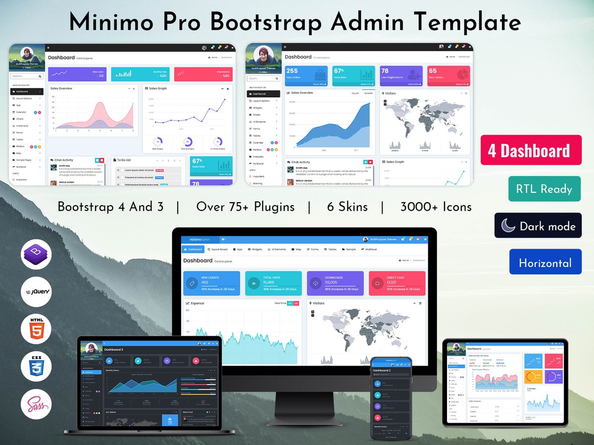 MultiStoreTheme's tweet photo. Minimo Pro is a Premium Admin Template. 

https://t.co/SfzVeg2KYH

#envato #themeforest #Bootstrap4 #opensource #uxdesign #interface #uidesign #inspiration #webdesign #userinterface #dailyui #uiuxgifs  #Bootstrap4Admin #Bootstrap4AdminDashboard #CMSdashboard #AnalyticalDashboard https://t.co/jzTXFXhzl8