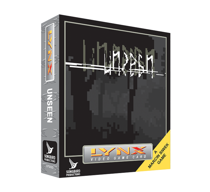 SongbirdPro's tweet photo. Ready for a new #AtariLynx release? Unseen is the prequel to the hit game Unnamed, and is coming this April. Pre-orders open now at Songbird! Plus we'll have some advance copies at #MidwestGamingClassic.

https://t.co/QcPpDYKsS4 https://t.co/0nz9GiiWSU