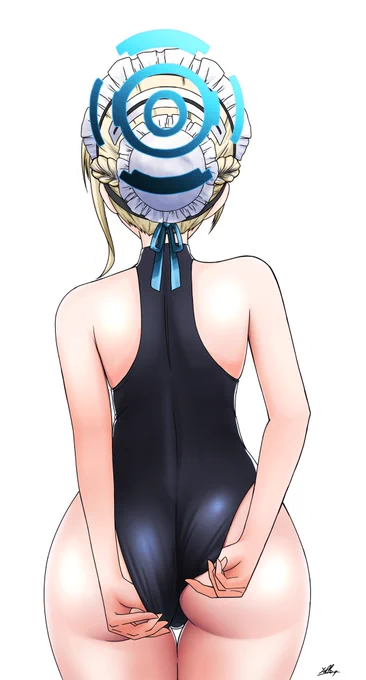 食い込み直し中のトキちゃん#ブルアカ #ブルアカイラスト部 