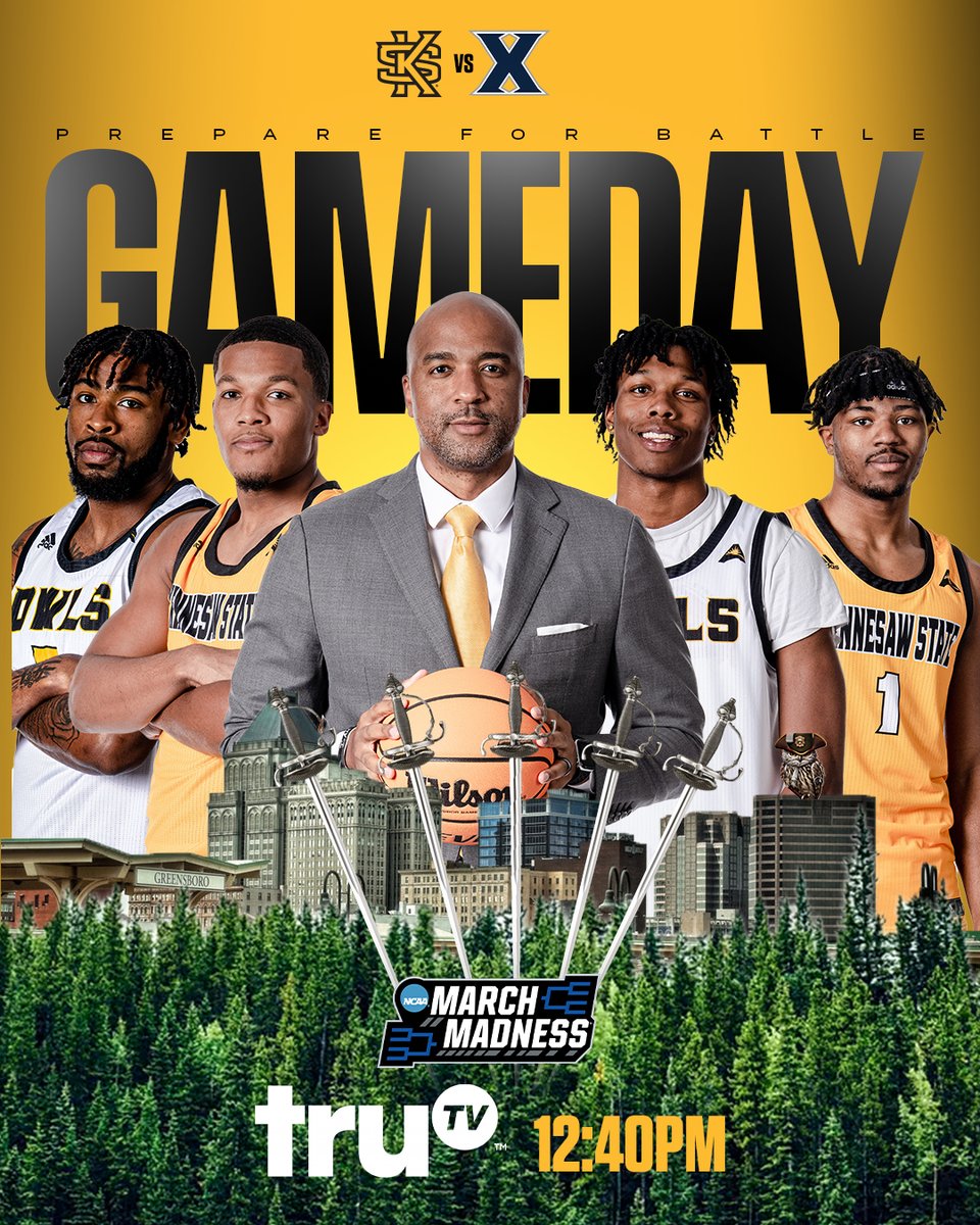 KSUOWLSMBB's tweet image. 𝗟𝗲𝘁'𝘀 𝗗𝗮𝗻𝗰𝗲 🪩

🆚 @XavierMBB 
⏰ | 12:40 p.m.
📍 | Greensboro Coliseum
📺 | truTV
📻 | bit.ly/KSUNCAARadio
📱 | March Madness App

#BONE | #HootyHoo 🦉🏀