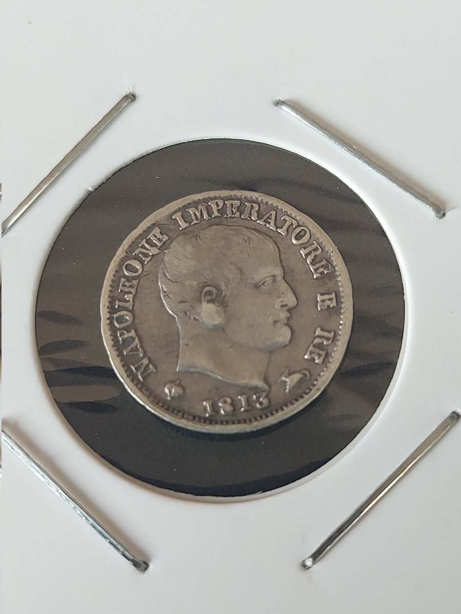 McCormark's tweet image. 1813 5 soldi from the Napoleonic Kingdom of Italy.  Napoleon Bonaparte was the king from 1805 to 1814.

Also, stream tonight! I have lots of cool stuff to talk about. Check it out!

m.twitch.tv/numisnation