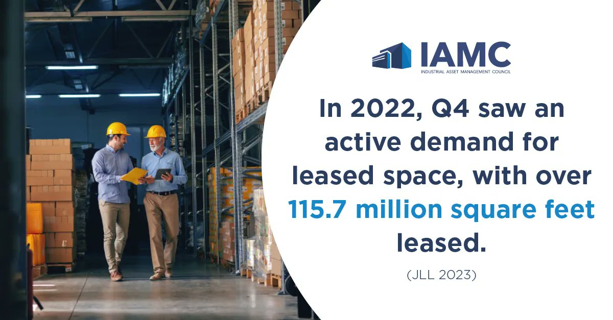 IAMCGroup's tweet photo. Over the past 24 months, #logistics and #distri-bution and 3PL industries have increased their leasing efforts, resulting in a 47.2% increase in demand since 2020.
In Q4 of 2022, these two industries accounted for 25.8% of total leasing volume.
#IAMC #industrial https://t.co/y7GCv4VmHO