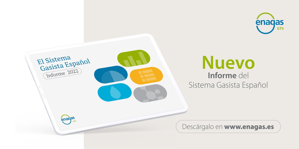 enagas's tweet photo. Ya disponible nueva edición del Informe del Sistema Gasista español.

Conoce la evolución del sector en 2022: la demanda, el uso de las infraestructuras, el origen y destino del gas suministrado por el sistema… y ¡mucho más!

Descárgatelo 👉 https://t.co/dxKgQuA40z https://t.co/wbQ0JlOEtl