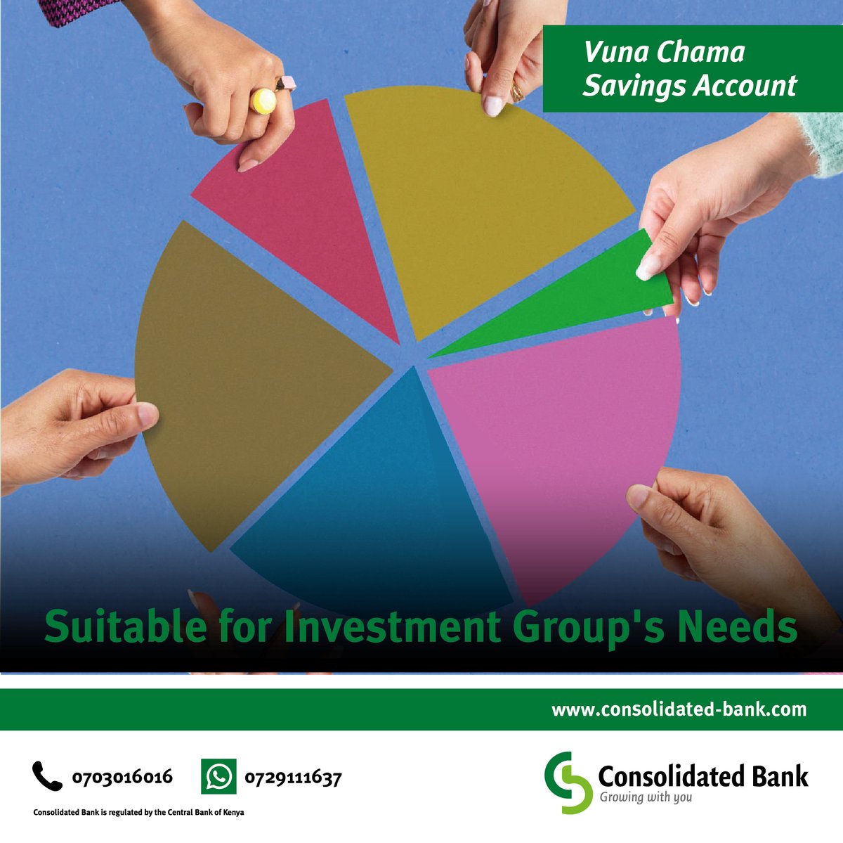 consolidatedKe's tweet photo. Investing in the future, one share at a time. 📈💰🌟 Open a Vuna Chama Savings Account today and let's grow together! 

#Growth #Finance #Business #ConsolidatedKe #VunaChama #Bintiawards #IWD2023 #Investment https://t.co/lSnC09OWn2