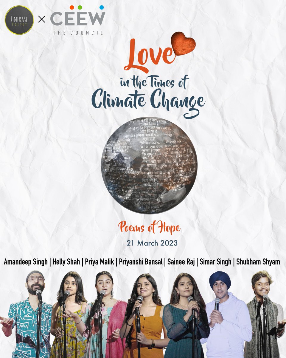CEEWIndia's tweet photo. Is climate change changing the way we love?

Stay tuned for the teaser!
@unerasepoetry https://t.co/1QEqT8dNYp