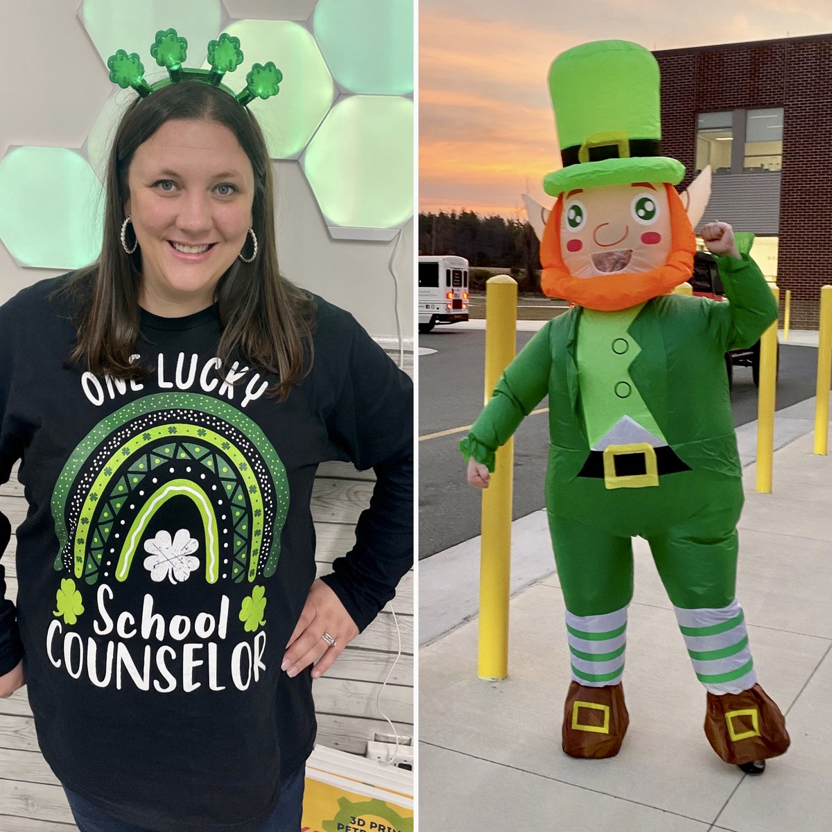 Every day I am the luckiest school counselor in all of LCPS, but today I turned into the luckiest leprechaun🍀Happy St. Patrick’s Day to all of my honeybees!  <a href="/HovatterES/">Hovatter Elementary</a> <a href="/LCPS_Counseling/">LCPSSchoolCounseling</a>