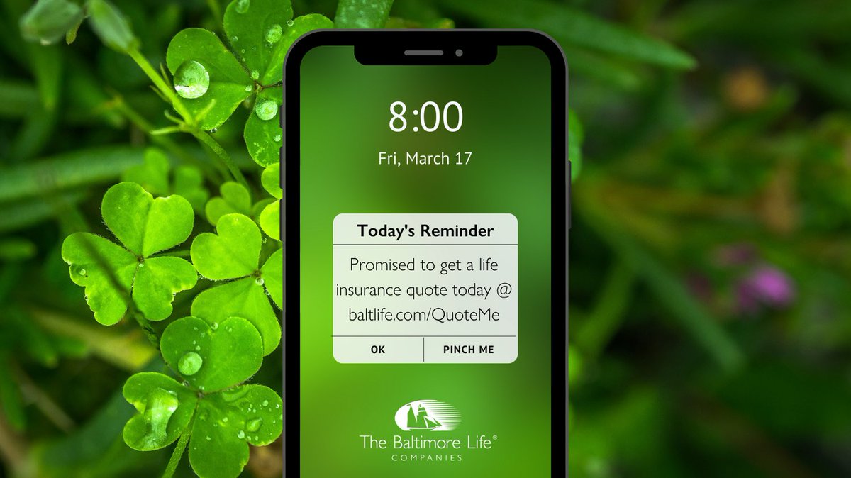 BaltLife's tweet image. 🍀 Are you relying solely on luck to pay for your final expenses? Don't put your loved ones in that position! Visit baltlife.com/QuoteMe, request a quick quote and we'll show you how luck AND preparation is the better plan. 🍀 #protectyourlovedones #lifeinsurancequote