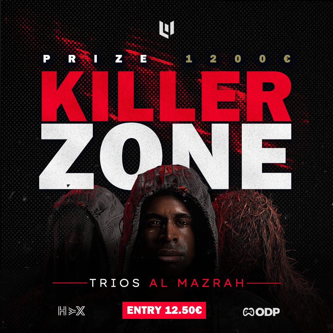 maze_italy's tweet photo. ⚫🔴 KILLERZONE 🔴⚫
By Maze Esports

📍Trios Custom
📆 March 20th 
👤39 Teams 
💰PRIZEPOOL - €1200
🇮🇹  8:00 PM  - 🇬🇧🇧 7:00 PM

📈 Registration Panel: https://t.co/QSy0lACUgw

#HyperManagement #Warzone2 #Warzone #CallofDuty #codeu #ModernWarfare2 #CallofDutyWarzone https://t.co/p8Fqs9swkJ