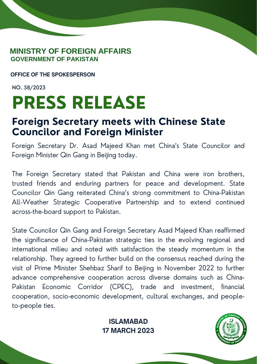 Spokesperson mofa on twitter pr no 5 8 2 0 2 3 foreign
