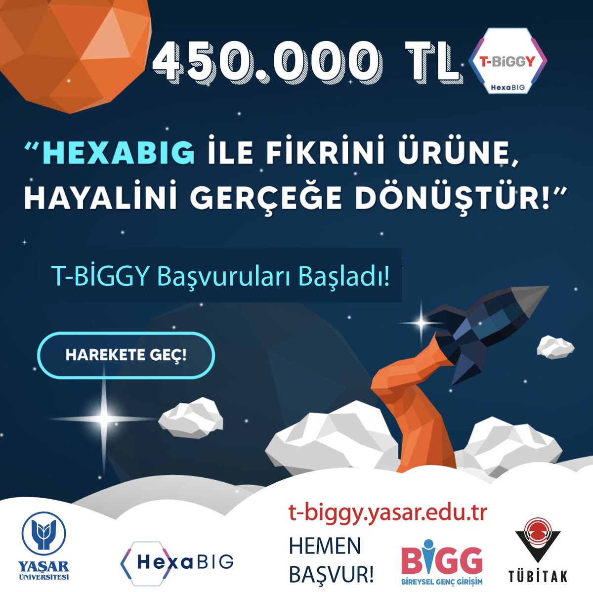Yaşar BTTO (@bttoyasaruni) on Twitter photo 📣T-BİGGY 2023/1 dönemi çağrısının ön başvuruları açılmıştır!
TÜBİTAK; Girişimcilik Destek Programı (BİGG) ile teknoloji girişimcilerini 450.000 ₺ hibe ile desteklemektedir. <a href="/YasarUniv/">Yaşar Üniversitesi</a>
Detaylı bilgi ve başvuru için:
t-biggy.yasar.edu.tr 📣T-BİGGY 2023/1 dönemi çağrısının ön başvuruları açılmıştır!
TÜBİTAK; Girişimcilik Destek Programı (BİGG) ile teknoloji girişimcilerini 450.000 ₺ hibe ile desteklemektedir. <a href="/YasarUniv/">Yaşar Üniversitesi</a>
Detaylı bilgi ve başvuru için:
t-biggy.yasar.edu.tr