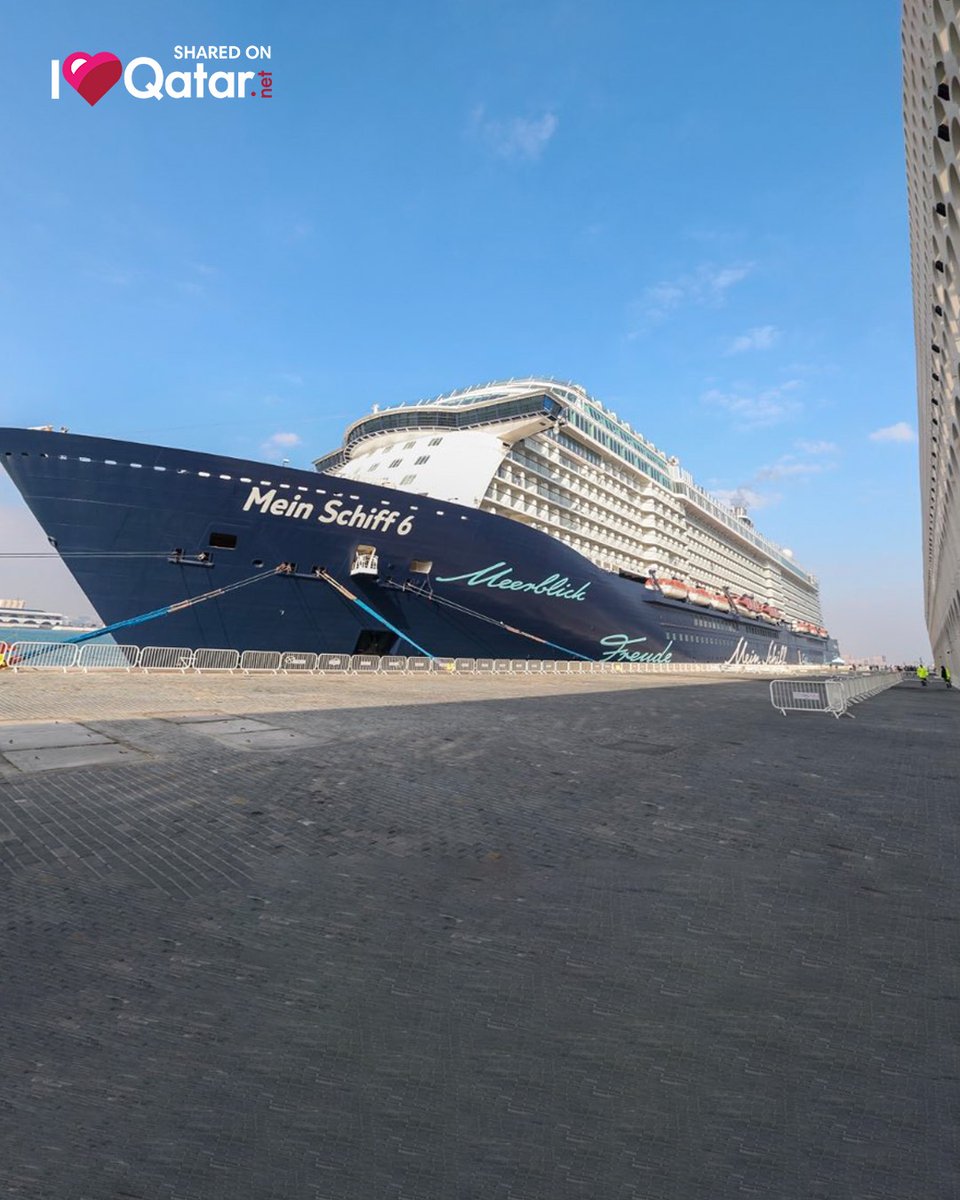 🛳️  Cruise ship Mein Schiff 6 arrived at Doha Port on 17 March on its 9th trip during the ongoing 2022/23 cruise season. 

👉 The ship arrived with 3419 passengers & crew on board and will be joined by 606 tourists from Doha.