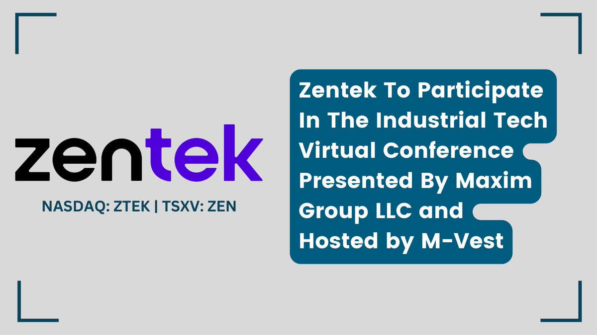 InvestorNewsCom's tweet photo. #Zentek To Participate In The Industrial Tech Virtual Conference Presented By Maxim Group LLC and Hosted by M-Vest https://t.co/ZTmdo367DY
#ZenGUARD #Graphene @zentekltd $ZTEK $ZEN.V https://t.co/IY94wSW2ax