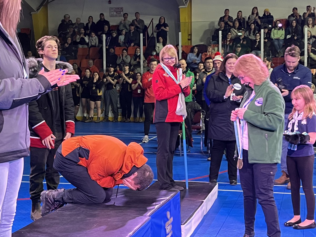 LisaVDempster's tweet photo. Packed house at EJ Broomfield arena last night as the #Labwintergames Congrats to the medal winners of the #Snowshoe Biathlon. #Goosebay #PortHopeSimpson #Charlottetown @OLA_GovNL @TCAR_GovNL #Govnl https://t.co/wTHIpdKAw4