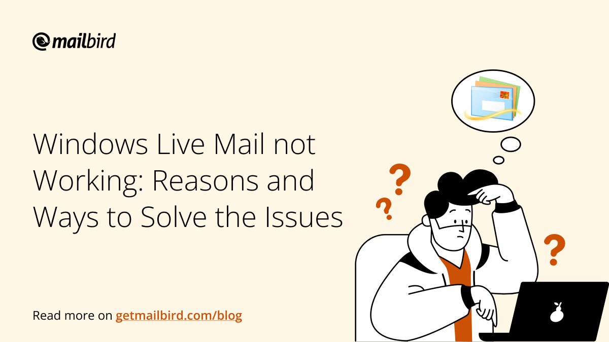 mailbird's tweet photo. Tired of the issues with your Windows Live Mail? Check out our guide to find out how to fix the most common ones in easy steps with screenshots. 👉 https://t.co/wtMIbz6BTY #windowslive #windowsapp #windowstips #emailproblems https://t.co/w24tY0tf0m