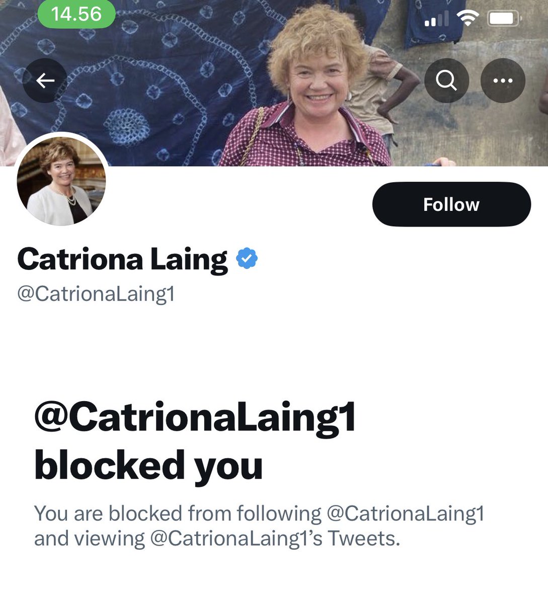 simon_ekpa's tweet photo. Look at the woman! The ex de facto President of Nigeria blocked me. She couldn’t take the hit anymore. We Have defeated her in Nigeria and now she is running away. https://t.co/IfgWhpTjgi