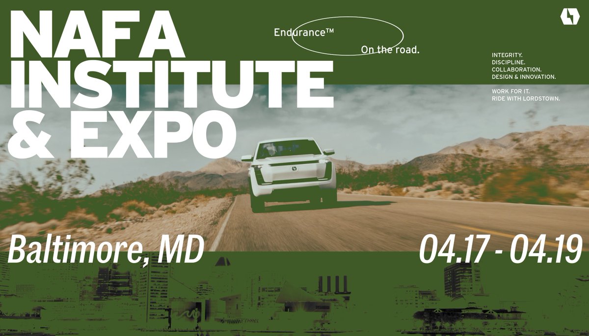 The all-electric Endurance™ is returning to NAFA in Baltimore on April 17th. #WorkForIt LEARN MORE: bit.ly/3kHh7tX