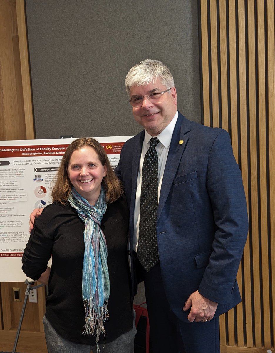 RITPresident's tweet photo. Congratulations to Prof. Sarah Bergbreiter, Professor in @CMU_Mech, on her graduation from the ELATES at Drexel Leaders Program. I am so proud of you! https://t.co/f0dDzKIGmF