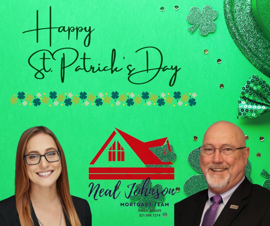 NTJ_Legacy's tweet photo. Happy St. Patrick's Day from the Neal Johnson Mortgage Team! May your day be filled with luck, laughter, and lots of green. 🍀🌈 #StPatricksDay #NealJohnsonMortgageTeam #LuckyDay https://t.co/4Yc46IXiUa