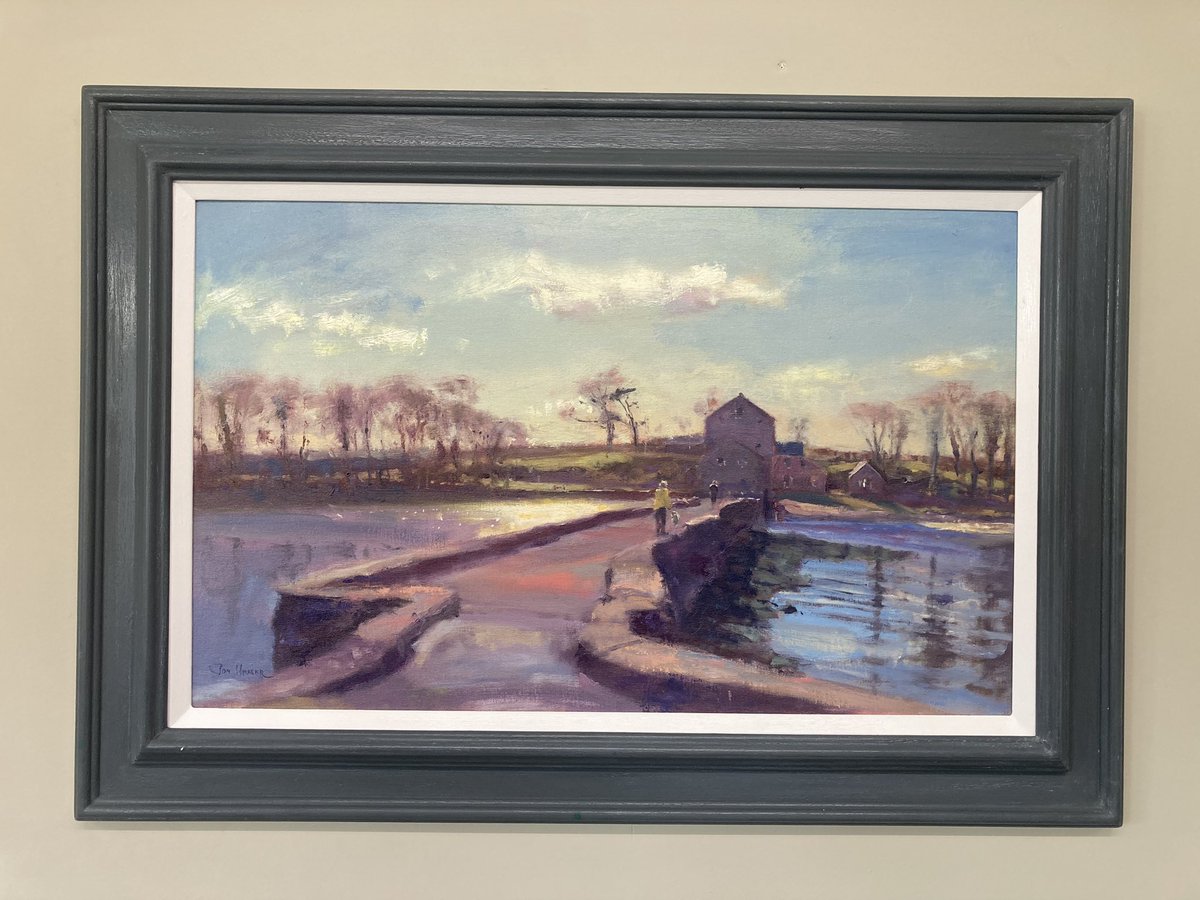 I’ve just finished framing this painting! It’s oil on a 15”x 24” panel and titled, Winter Walk, Carew. Available, please contact for more details. #carew #carewtidalmill #PEMBROKESHIRE #oilpainting #originalartwork #jonhouserart