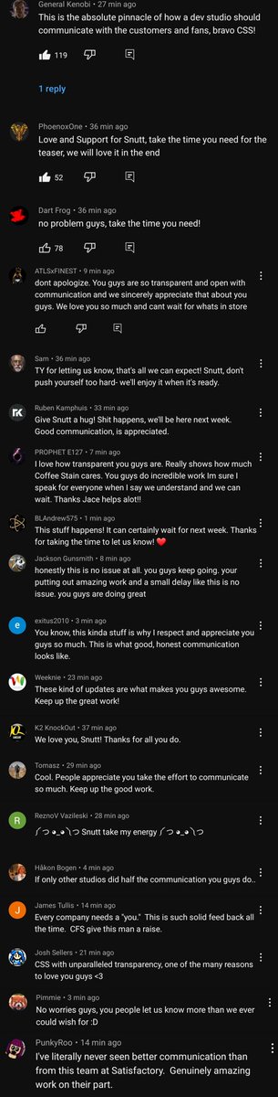BLAndrew575's tweet photo. @BustaSnutt This is why this is the greatest community ever.  Such amazing support. Even when things don't work out,  you guys are open and transparent.  So thank you @SatisfactoryAF and @Coffee_Stain for just being awesome.  The community has your back! <3 <3 https://t.co/TsYVYTBDJM