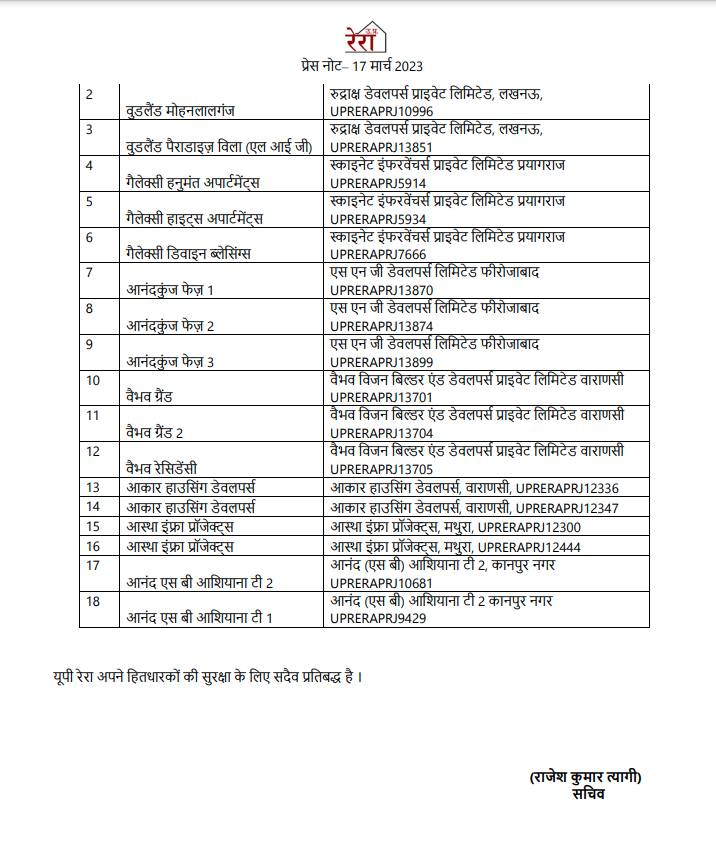 UPRERAofficial's tweet photo. उ.प्र. भू-सम्पदा विनियामक प्राधिकरण ने निरस्त रियल एस्टेट परियोजनाओं की रिव्यू मीटिंग में लगातार अनुपस्थित रहने वाले प्रोमोटर्स को दी कठोर कार्यवाही की चेतावनी। 

#LapseProject #UPRERA https://t.co/1F8i3AB798