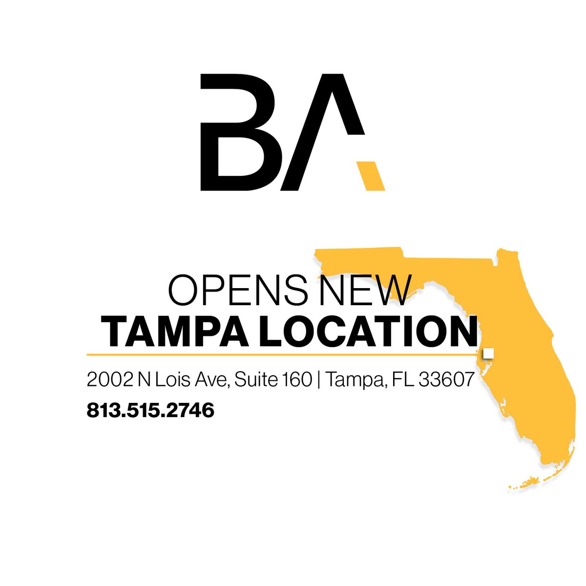 BA announces the opening of new office in Tampa, Florida that will expand capabilities along the west coast and support our established teams in Central Florida.
bermelloajamil.com

#BermelloAjamil #Tampa #FloridaArchitects #FloridaEngineers #BAexpands