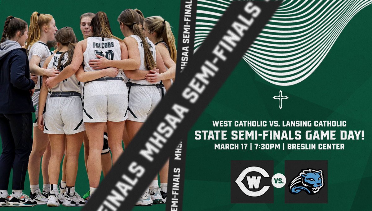 GRWCWomensHoops's tweet photo. STATE SEMI-FINALS GAME DAY!

West Catholic vs. Lansing Catholic 
March 17 | 7:30pm | Breslin Center 
MHSAA Semi-Finals 

Tickets: https://t.co/ThDYkulbjT

Stream: https://t.co/7f6QaDyOVL

#WeTheWest https://t.co/tVRzFkLwSX