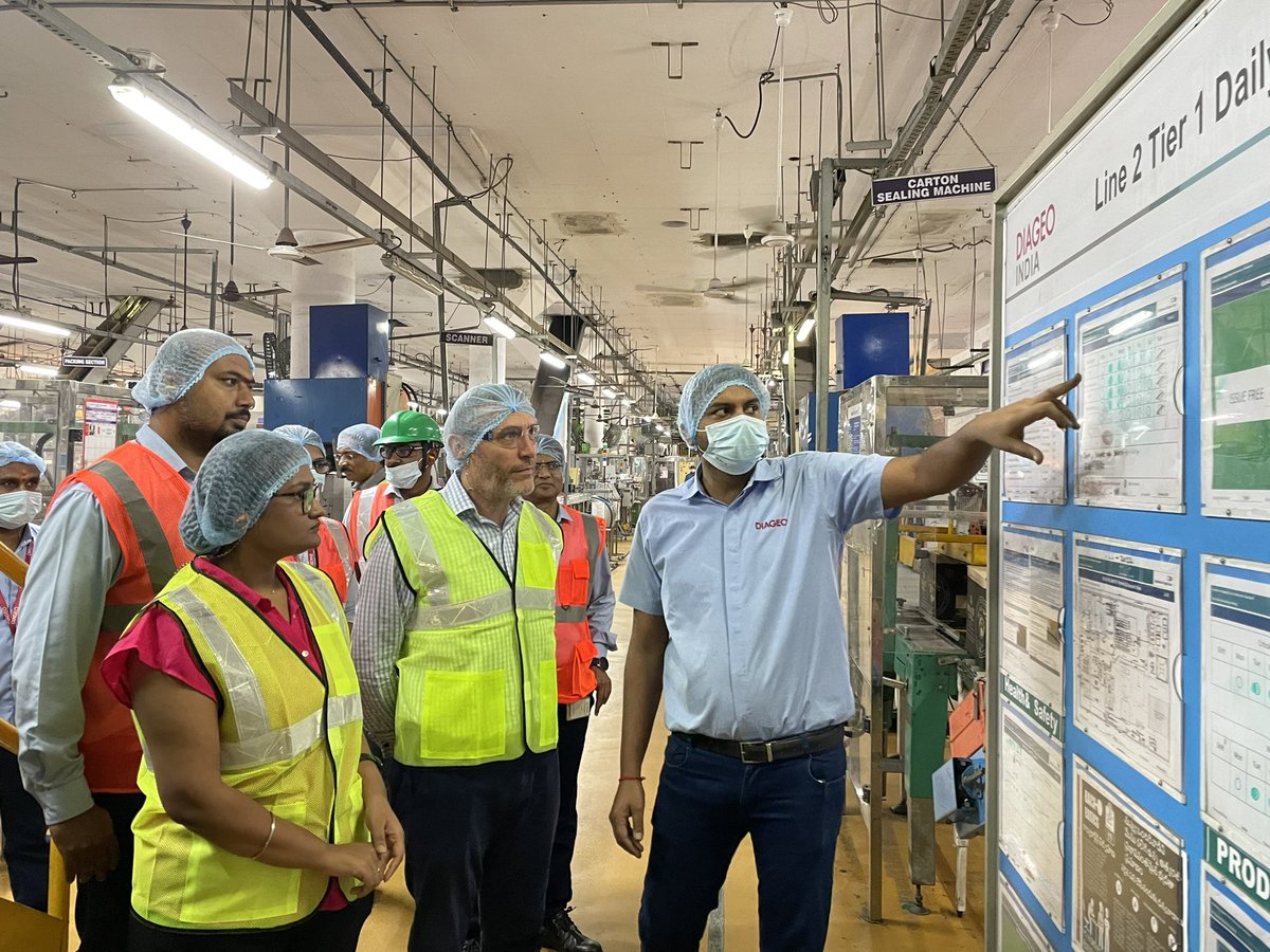 UKinHyderabad's tweet photo. Visited UK 🇬🇧 Diageo
manufacturing unit in Malkajgiri today. 

Impressed by their alignment to UN SDGs and their green facility that ensures 100% water replenishment and 
efforts to achieve carbon neutrality and sustainability. https://t.co/b5ecAYCXsG