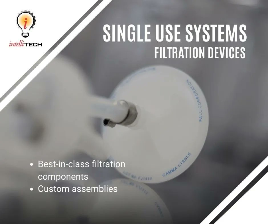 i_Fill4U's tweet image. Filtration is a valuable and necessary aspect of many bio/pharma production processes. Intellitech produces various single-use kits for customers with best-in-class filtration components. 

#filtrationassemblies #singleusesystems #Intellitech