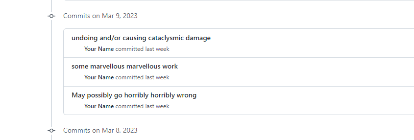 mfbenitez's tweet photo. 😍In my python🐍class, I've integrated #git, @github and the @turingway as part of my class, and I am having so much fun reading my students' commit comments, but these are just 🤣 #cataclysmic #marvellous #horribly https://t.co/UYOf6CXqXI